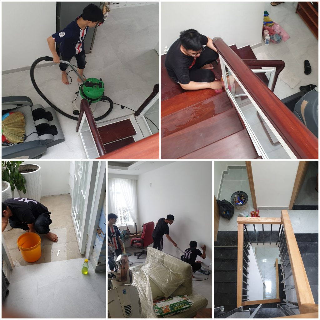 Quy trình làm việc vệ sinh tại Quyết Tiến